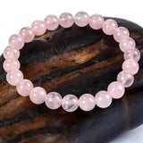 Rose Quatz Braclets Natural 8 MM