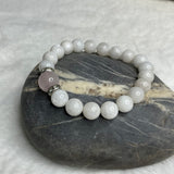 Moon stone bracelet with rose quartz