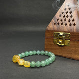 Green Aventurine & citrine bracelet